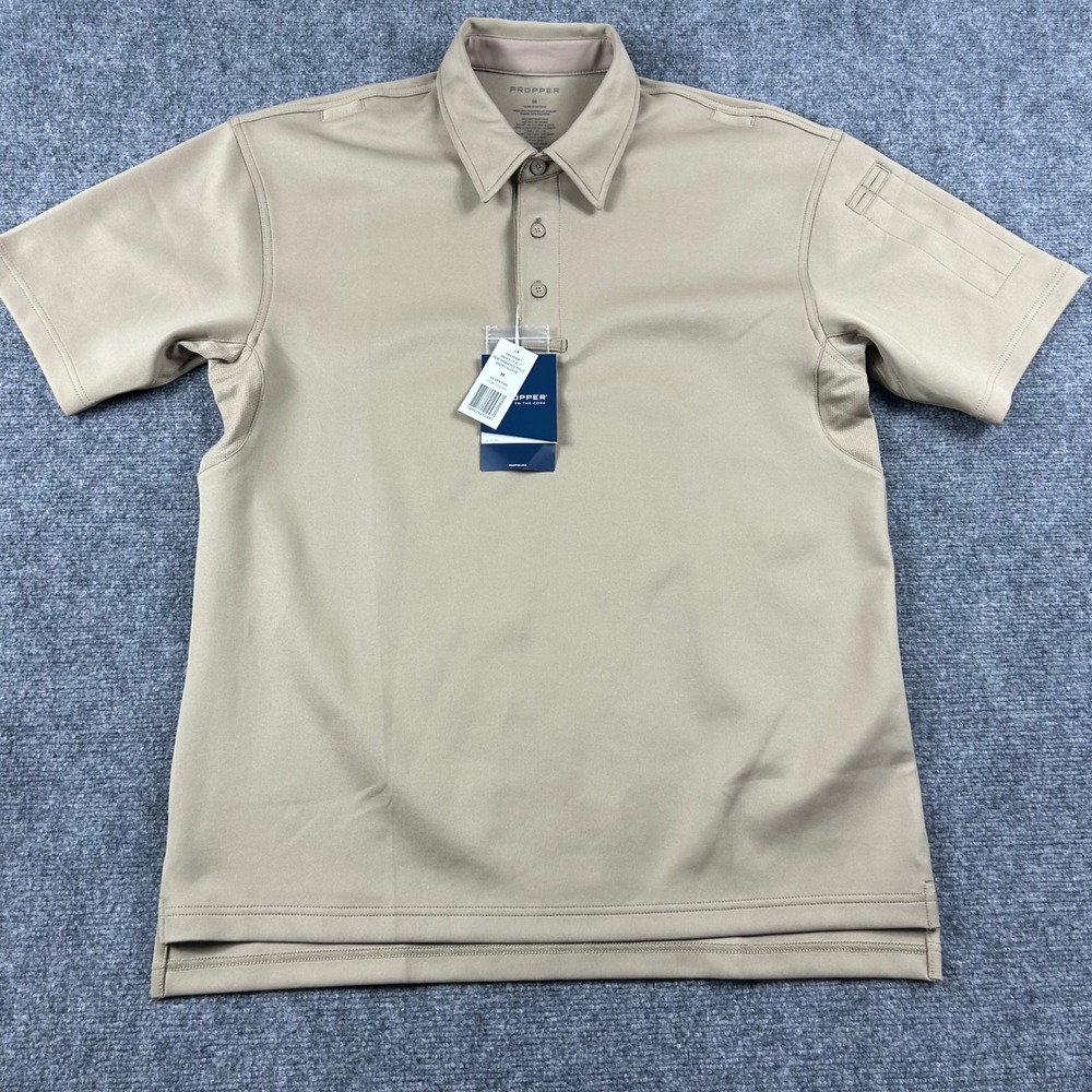 Propper Performance Polo Mens Medium Tan Short Sleeve ICE Tactical Quick Dry
